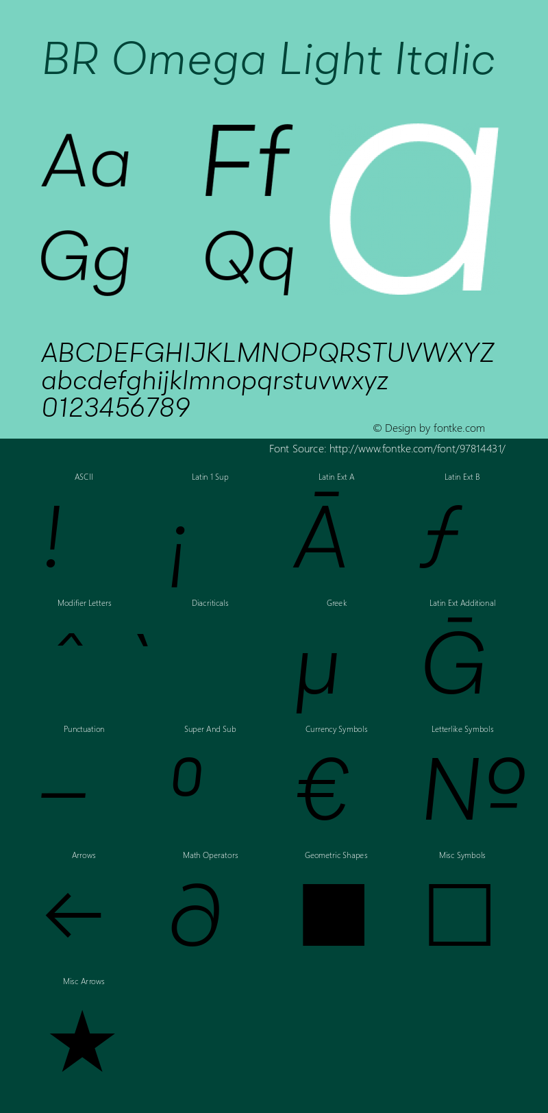 BR Omega Light Italic 1.001图片样张