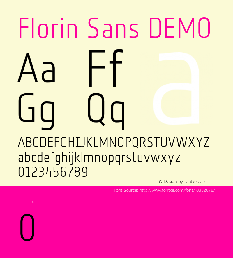 Florin Sans DEMO Version 1.000图片样张