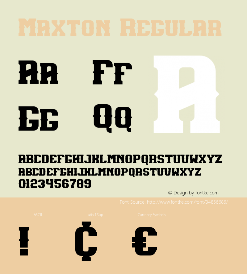 Maxton Regular Version 1.000图片样张