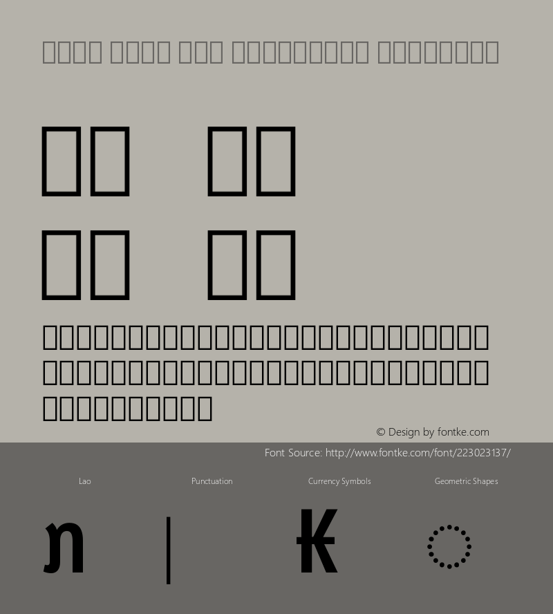 Noto Sans Lao Condensed SemiBold Version 2.001图片样张