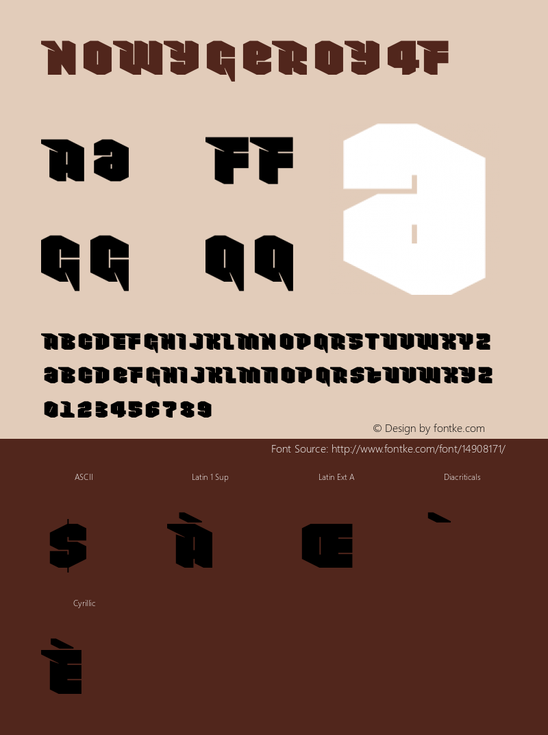 NowyGeroy4F ☞ 1.0;com.myfonts.easy.4thfebruary.nowy-geroy-4f.regular.wfkit2.version.3ryv图片样张