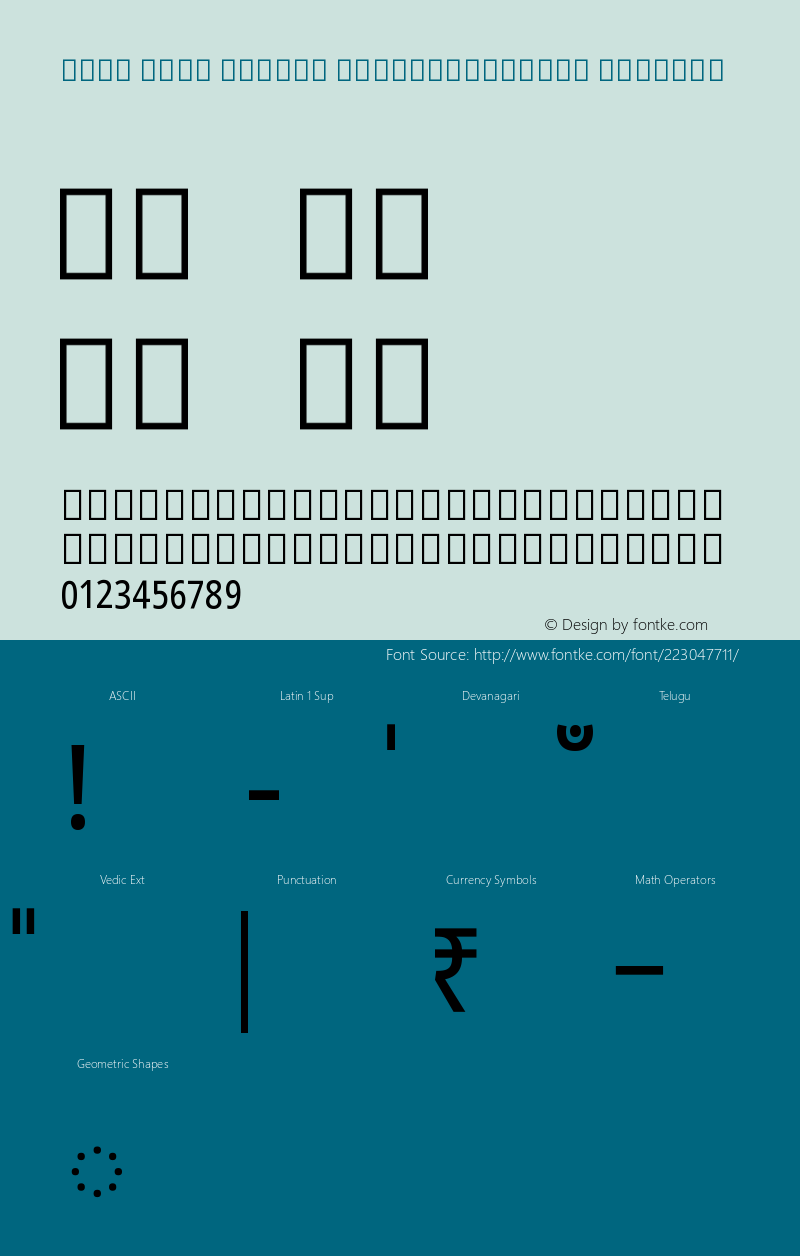 Noto Sans Telugu ExtraCondensed Regular Version 2.001图片样张