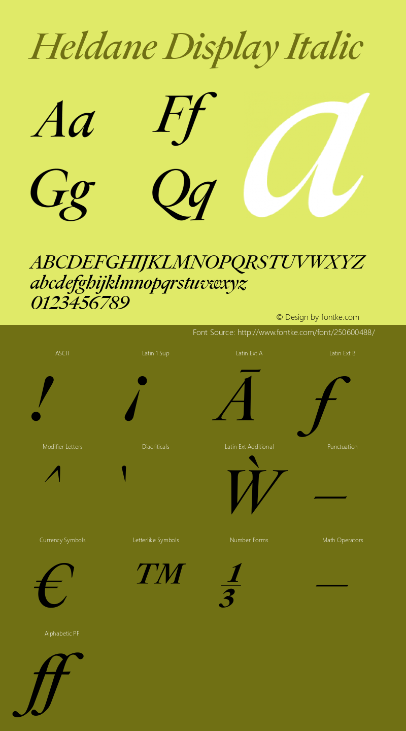 Heldane Display Regular Italic Version 1.002图片样张