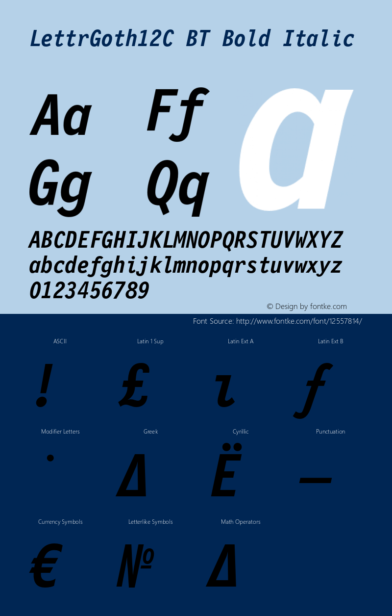 LettrGoth12C BT Bold Italic OTF 1.0;PS 001.000;Core 116;AOCW 1.0 161图片样张