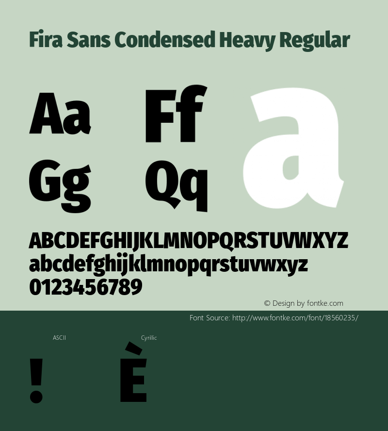 Fira Sans Condensed Heavy Regular Version 4.203;PS 004.203;hotconv 1.0.88;makeotf.lib2.5.64775; ttfautohint (v1.4.1)图片样张