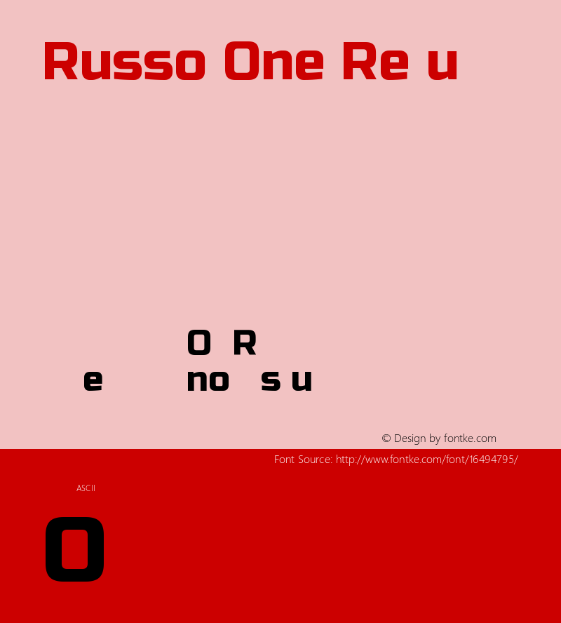 Russo One Regular Version 1.001图片样张