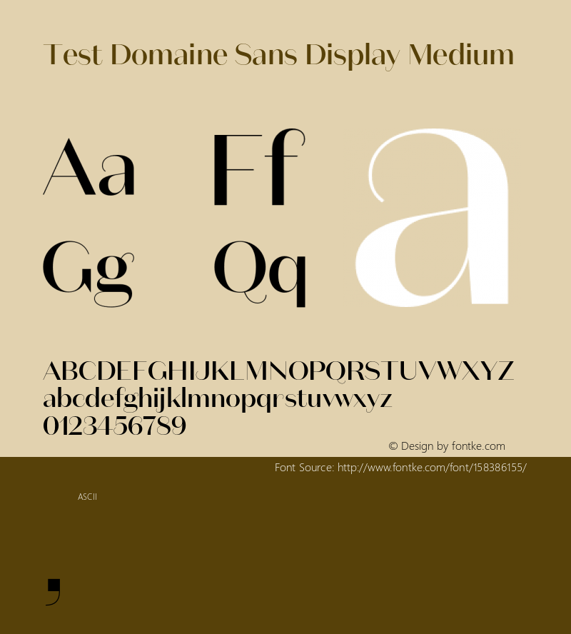 Test Domaine Sans Display Med Version 1.005;PS 1.000;hotconv 16.6.54;makeotf.lib2.5.65590图片样张