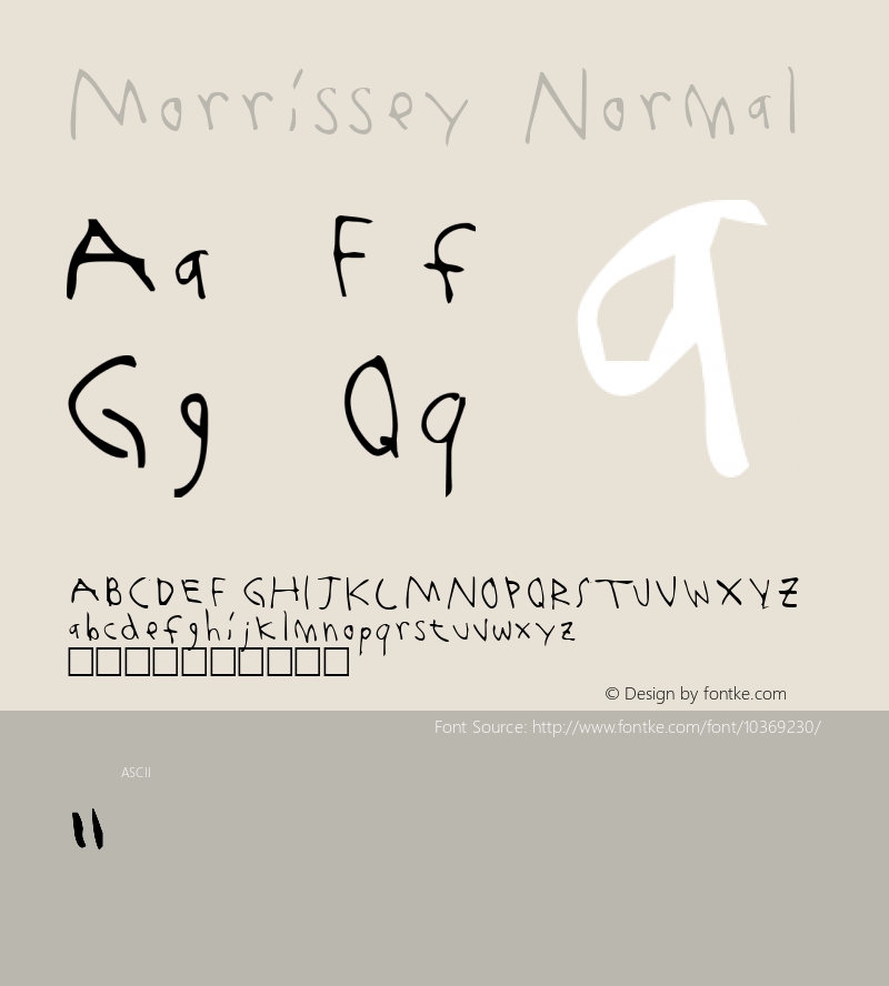 Morrissey Normal 1.0 Fri Aug 22 20:19:31 1997图片样张