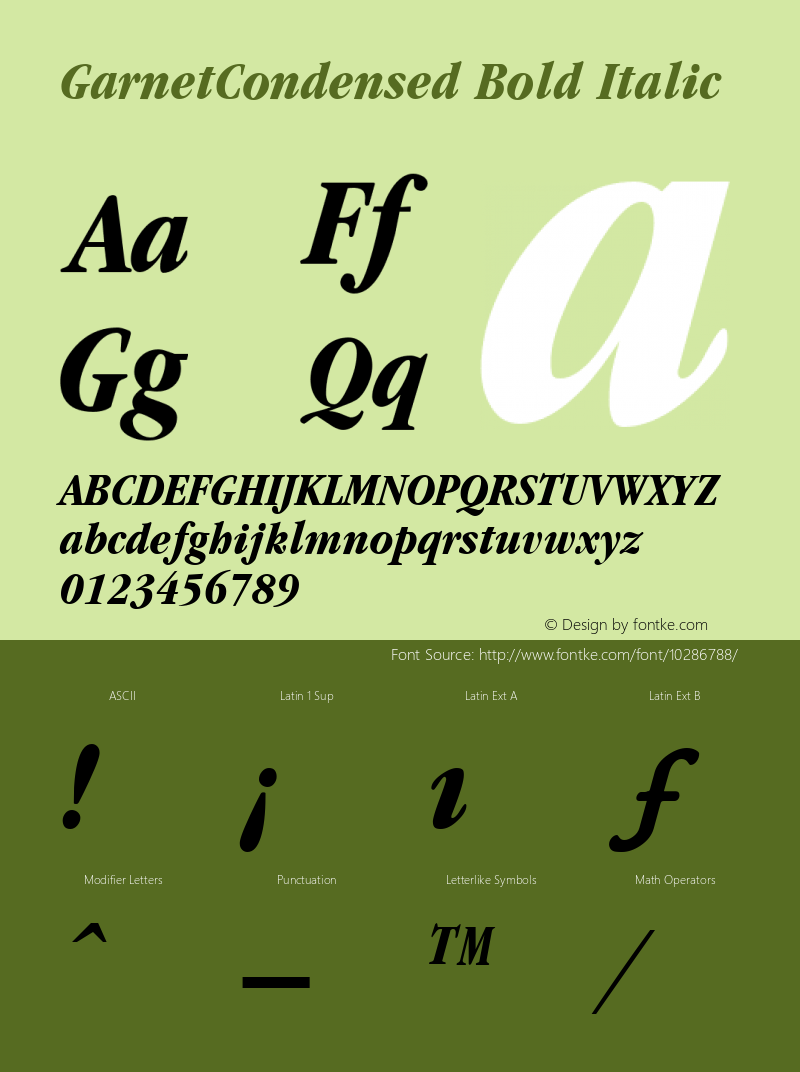 GarnetCondensed Bold Italic Accurate Research Professional Fonts, Copyright (c)1995图片样张