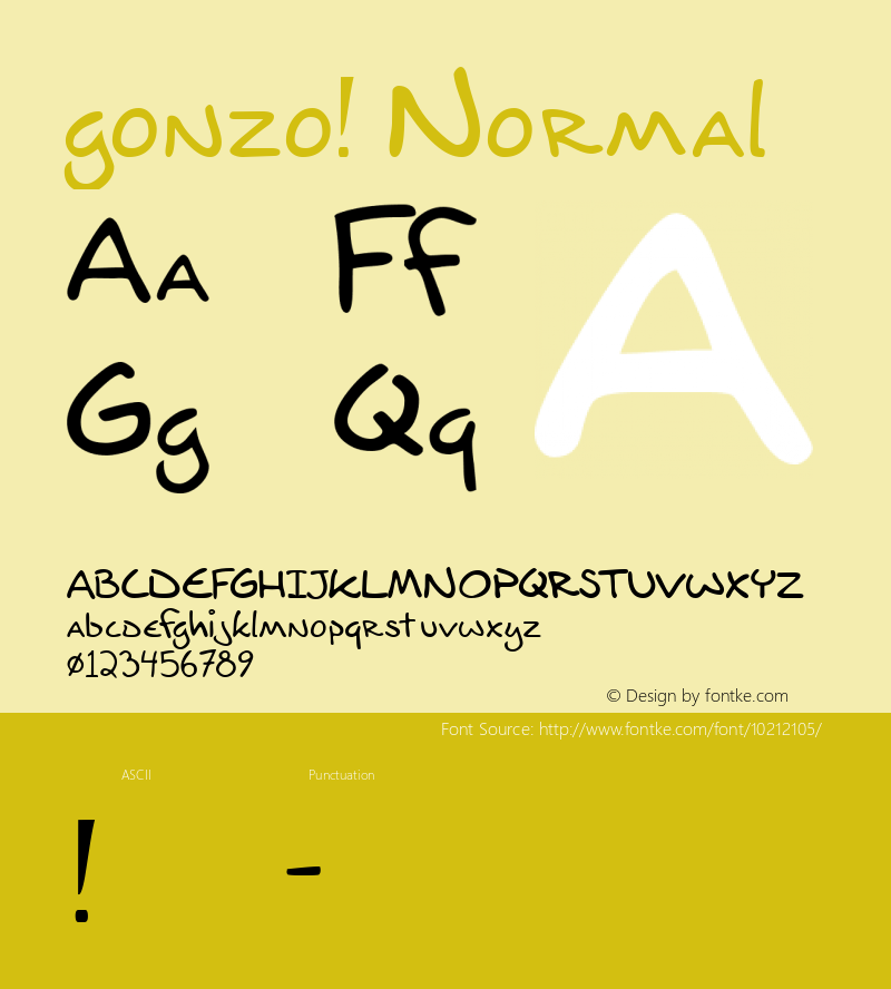 gonzo! Normal Macromedia Fontographer 4.1 6/29/2003图片样张