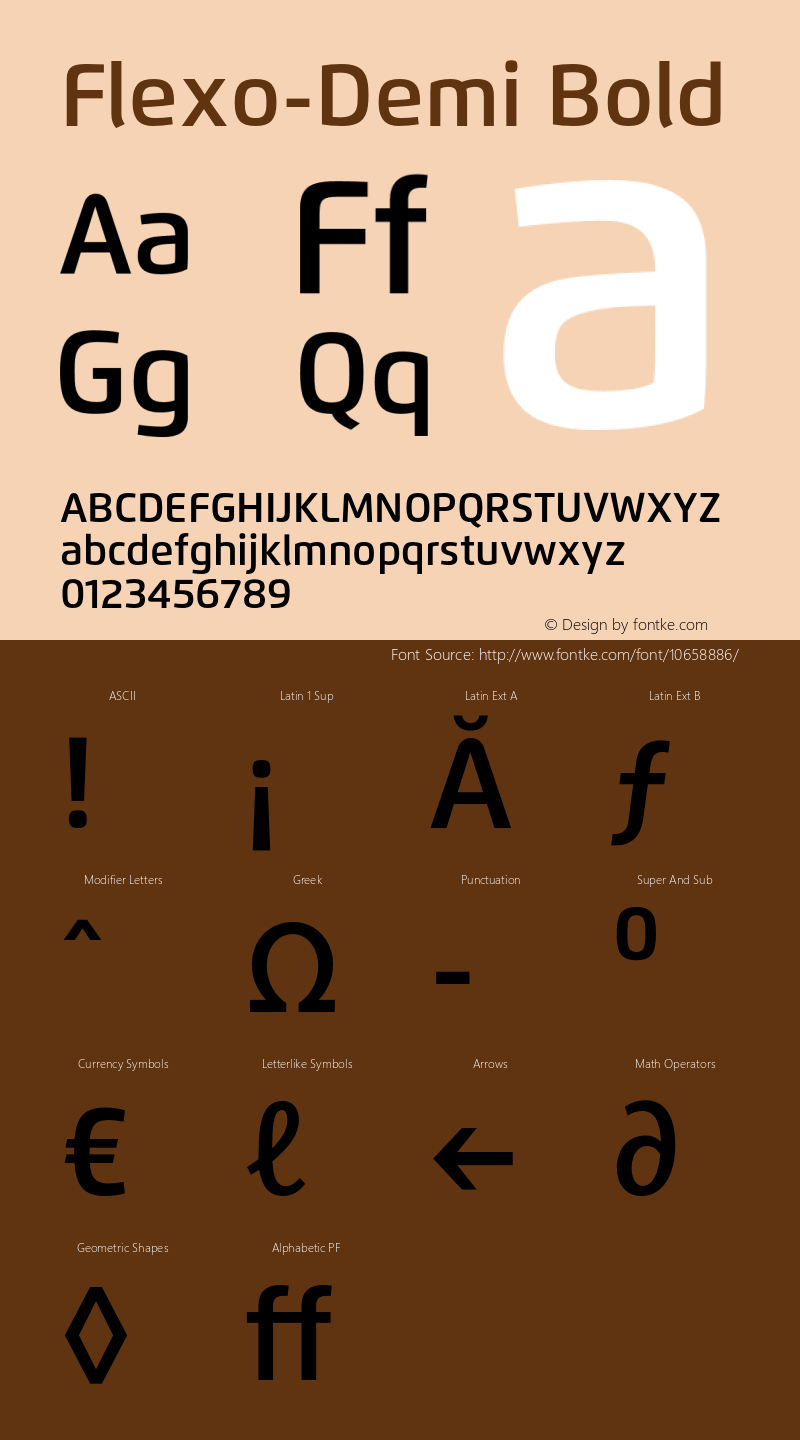 Flexo-Demi Bold Version 1.07          UltraPrecision Font;com.myfonts.easy.durotype.flexo.demi.wfkit2.version.3RYv图片样张