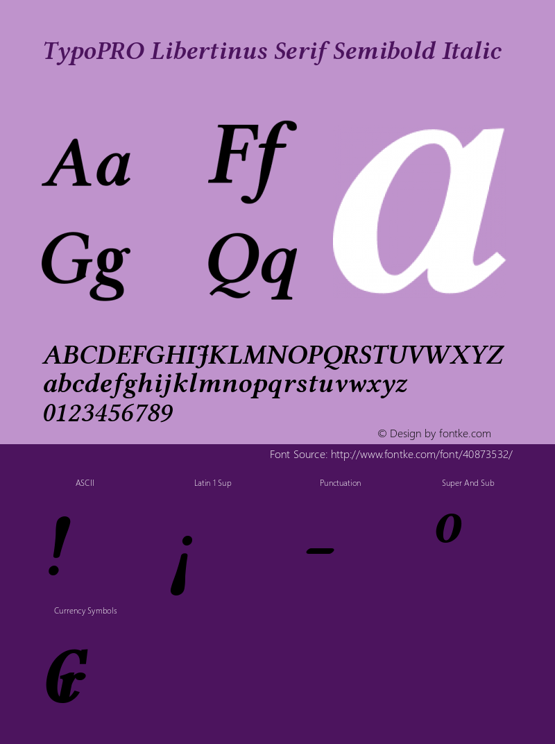 TypoPRO Libertinus Serif Semibold Italic Version 6.11图片样张