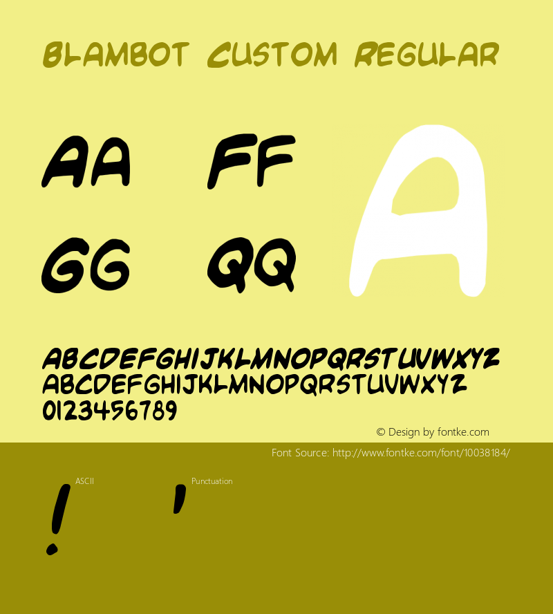 Blambot Custom Regular Unknown图片样张