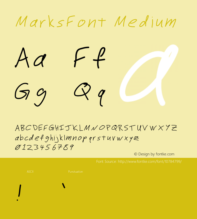 MarksFont Medium Version 001.000图片样张