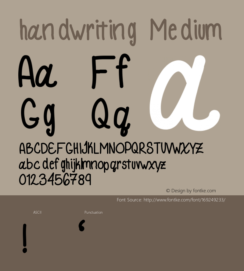 handwriting Version 001.000图片样张