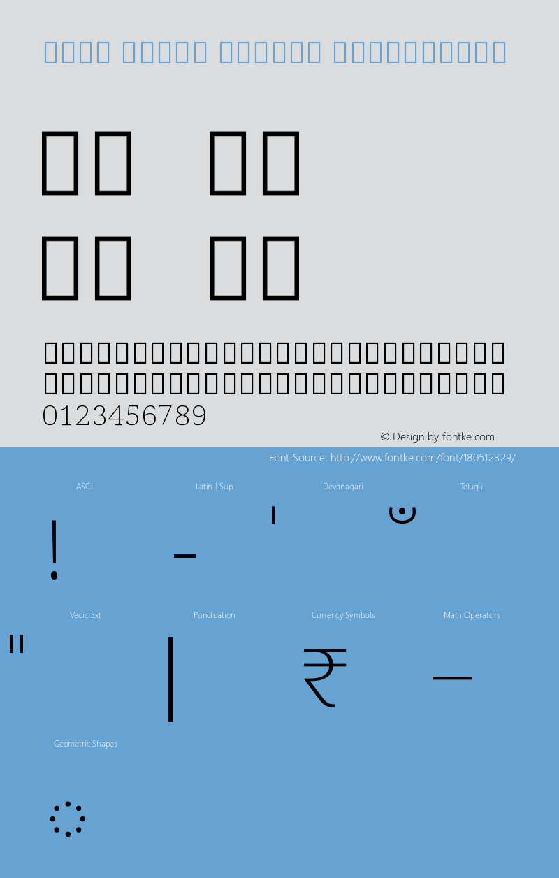 Noto Serif Telugu ExtraLight Version 2.001图片样张