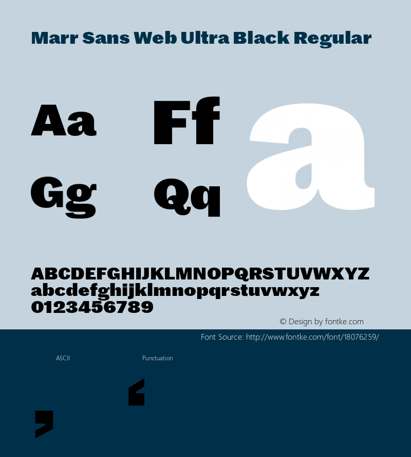 Marr Sans Web Ultra Black Regular Version 1.1 2014图片样张