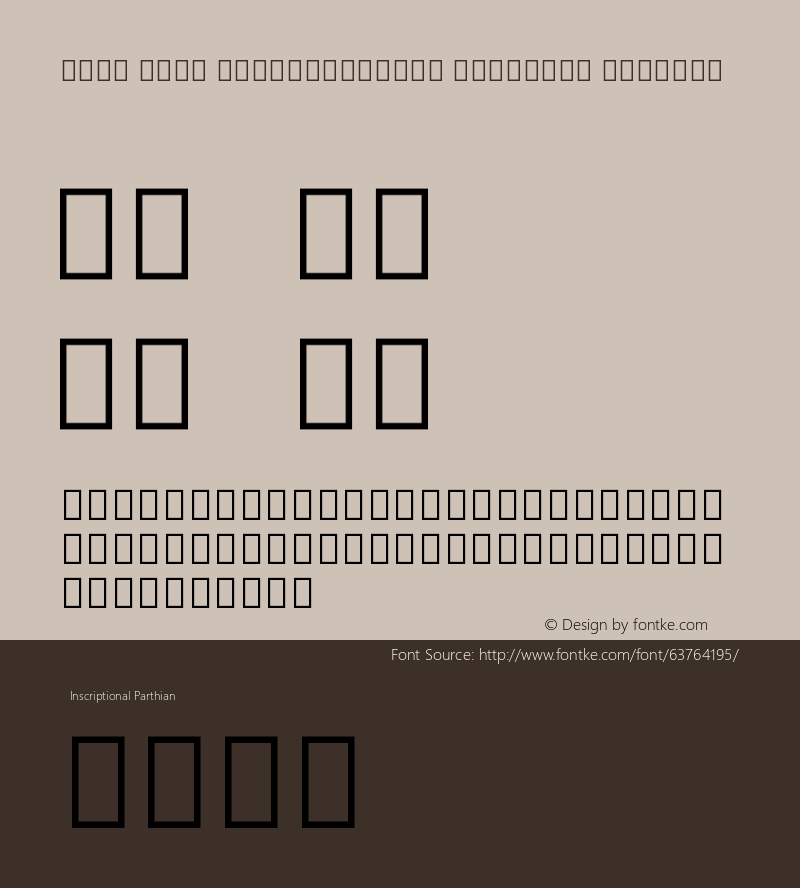 Noto Sans Inscriptional Parthian Version 1.02 uh图片样张