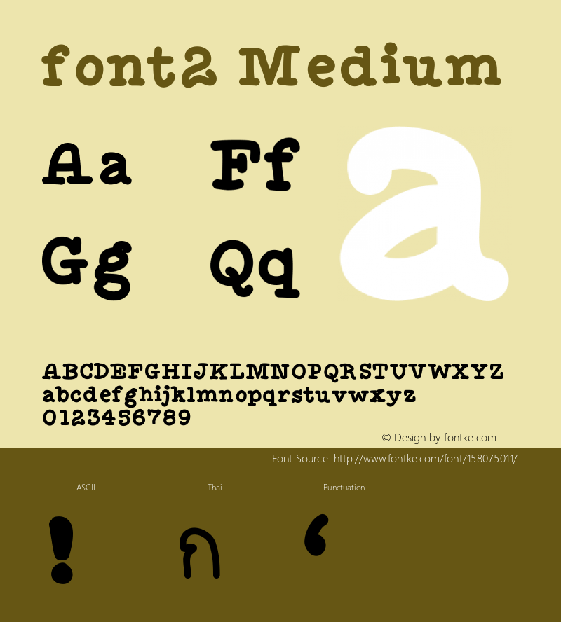 font2 Version 001.000图片样张