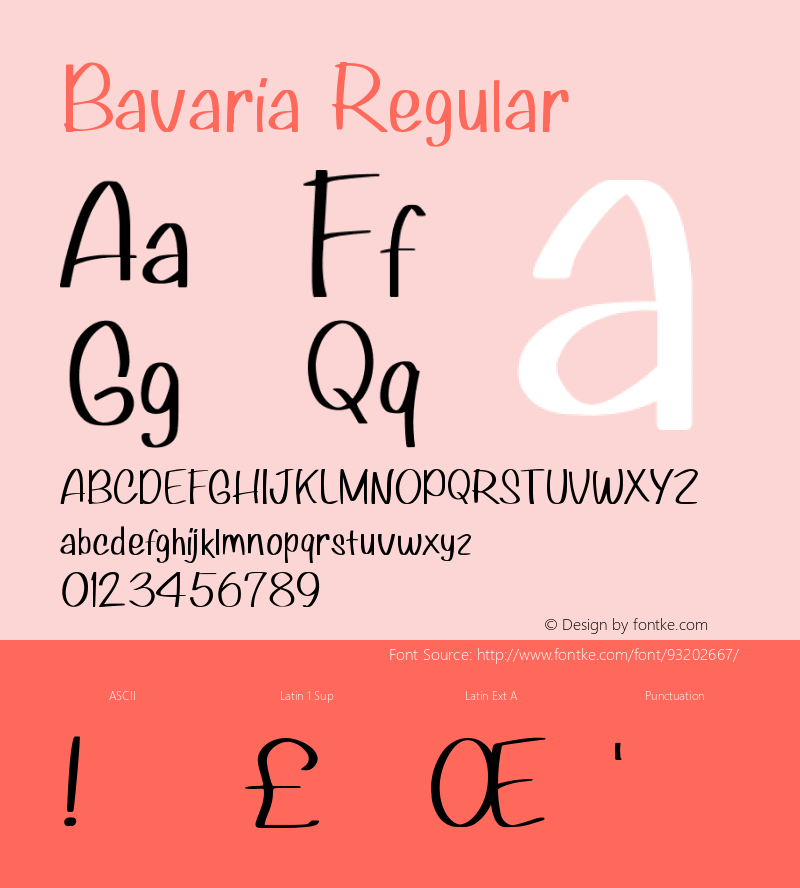 Bavaria Version 1.001;Fontself Maker 3.5.3图片样张