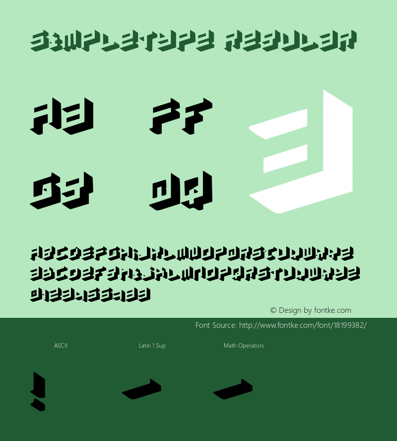 simpletype Regular FENOTYPEFACES 2001图片样张