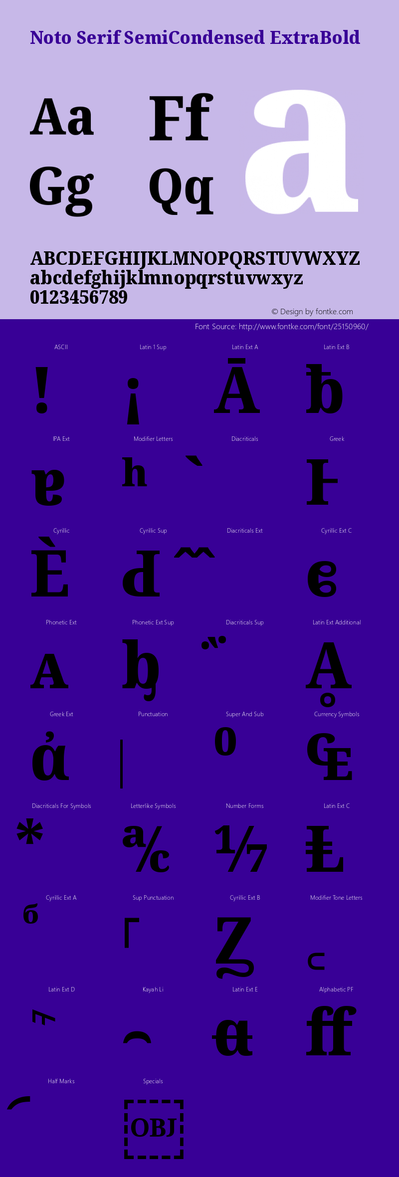 Noto Serif SemiCondensed ExtraBold Version 2.000图片样张