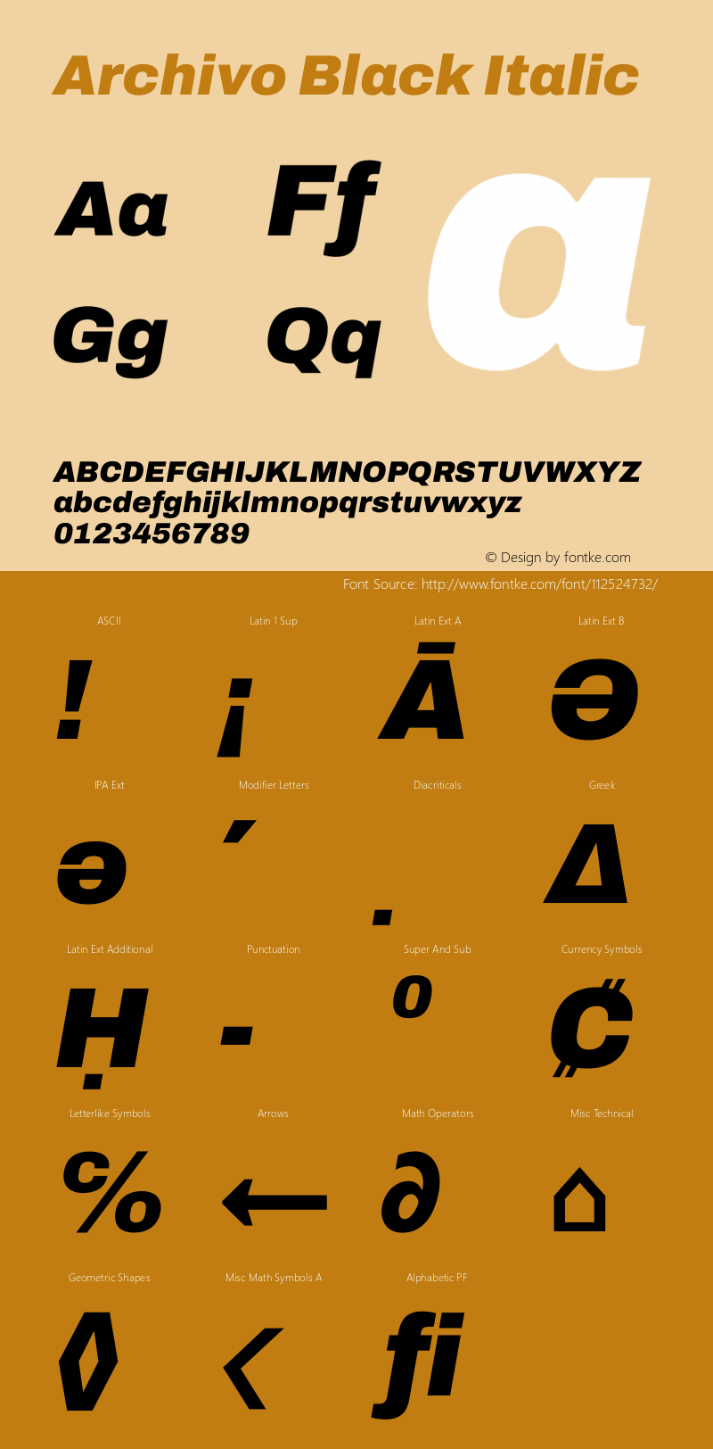 Archivo Black Italic Version 2.001图片样张