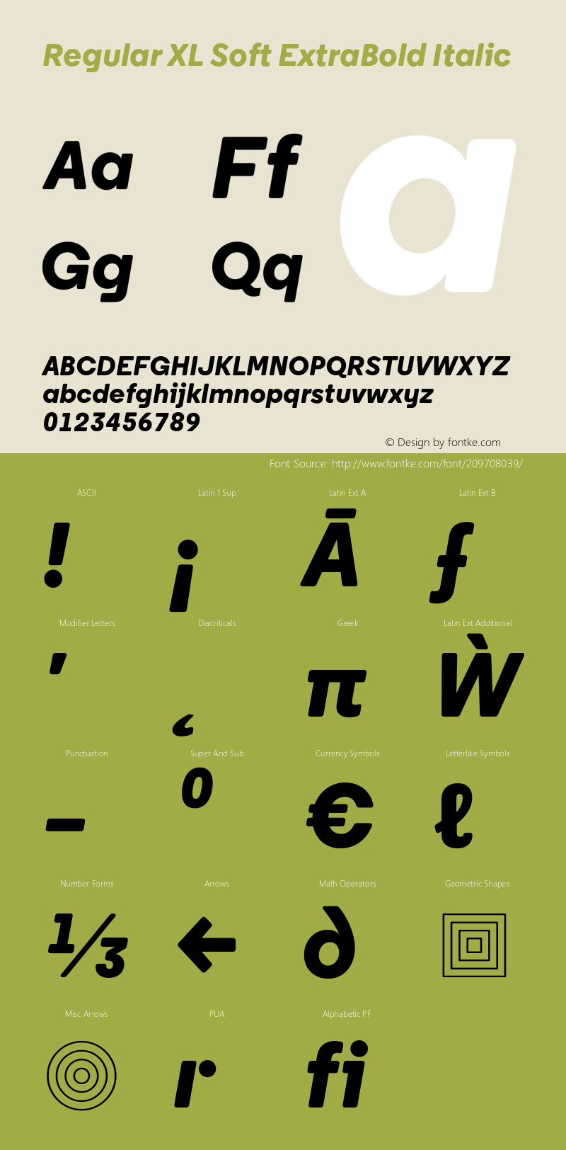 Regular XL Soft ExtraBold Italic Version 1.002图片样张