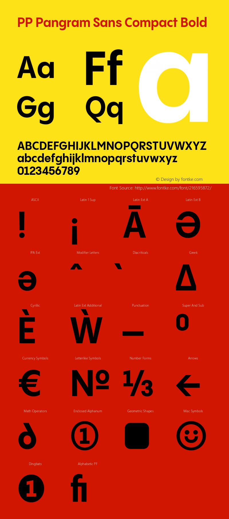PP Pangram Sans Compact Bold Version 2.000 | FøM Fix图片样张