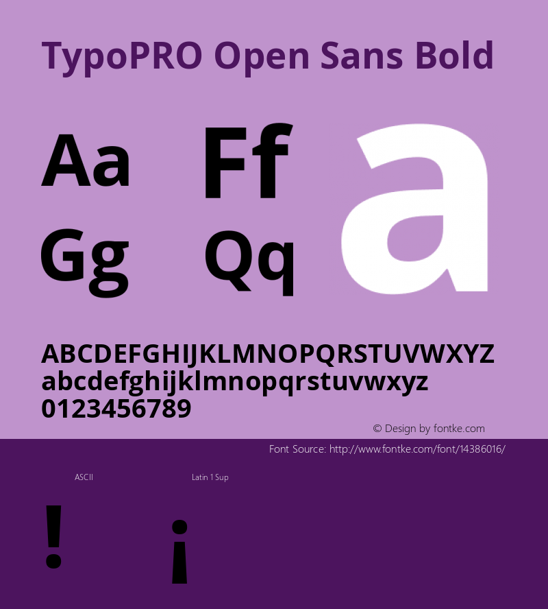 TypoPRO Open Sans Bold Version 1.10图片样张