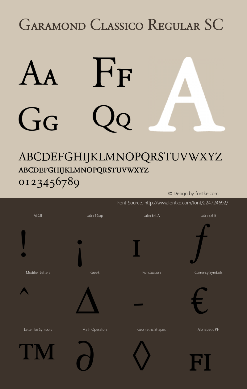 Garamond Classico SC Version 1.10图片样张