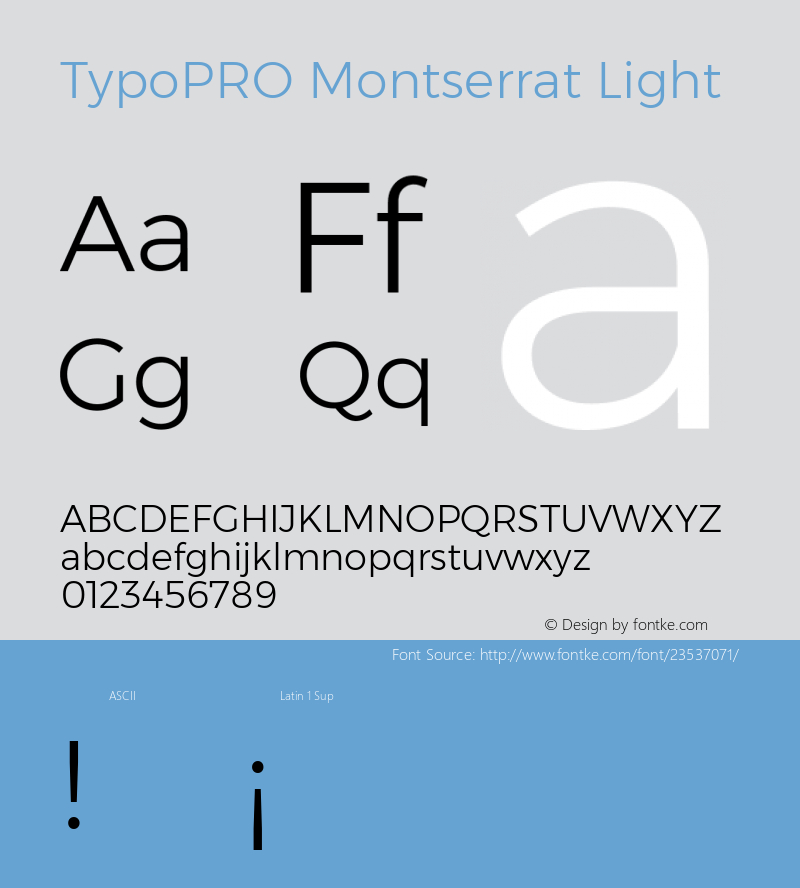 TypoPRO Montserrat Light Version 6.001图片样张