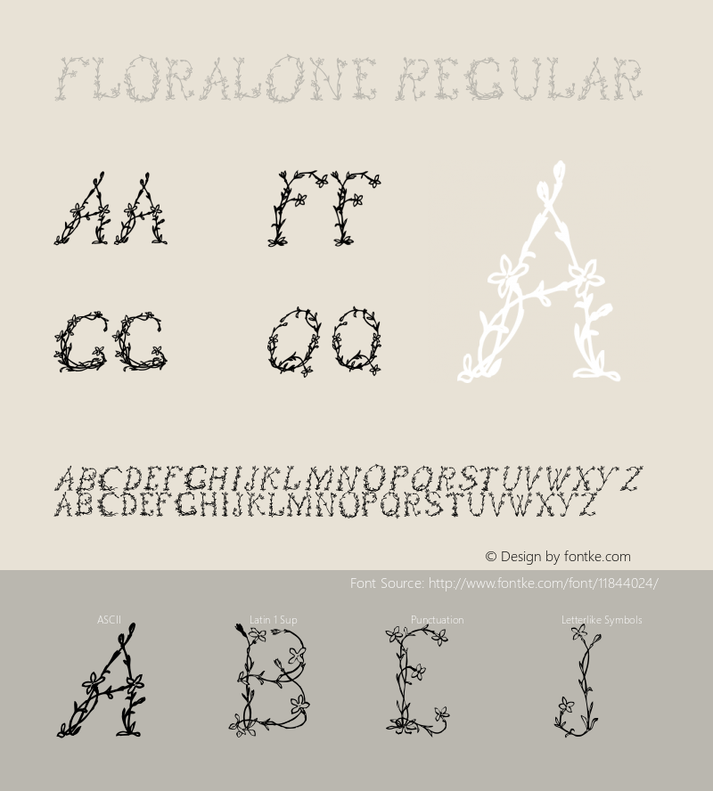 FloralOne Regular 1.0 2003-08-02图片样张