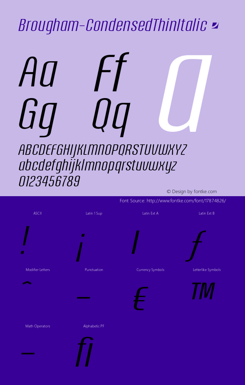 Brougham-CondensedThinItalic ☞ Version 001.000;com.myfonts.jonahfonts.brougham.thin-italic.wfkit2.3RuE图片样张