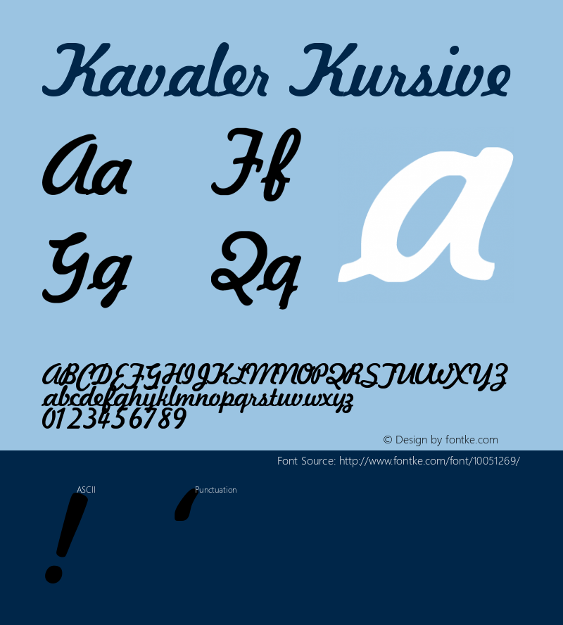 Kavaler Kursive Altsys Fontographer 4.0.3 04.06.1994图片样张