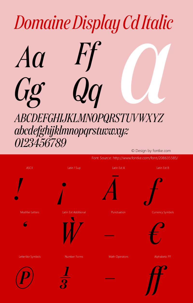 Domaine Display Cd Italic Version 1.004图片样张