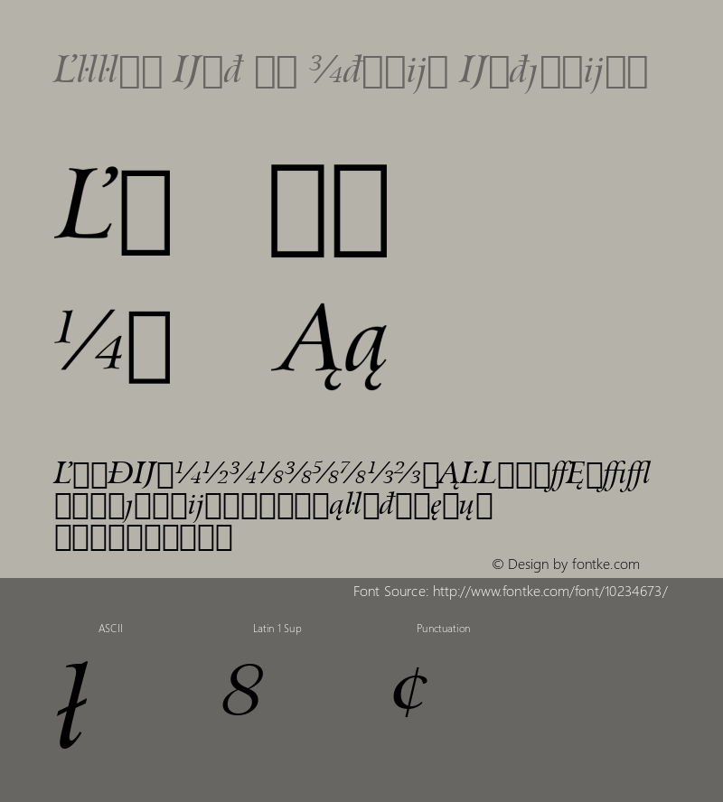 Arrus Ext BT Italic Extension Version 1.01 emb4-OT图片样张