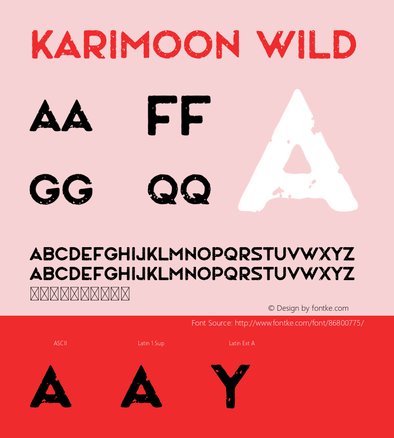 Karimoon Wild Version 1.001;Fontself Maker 3.5.1图片样张