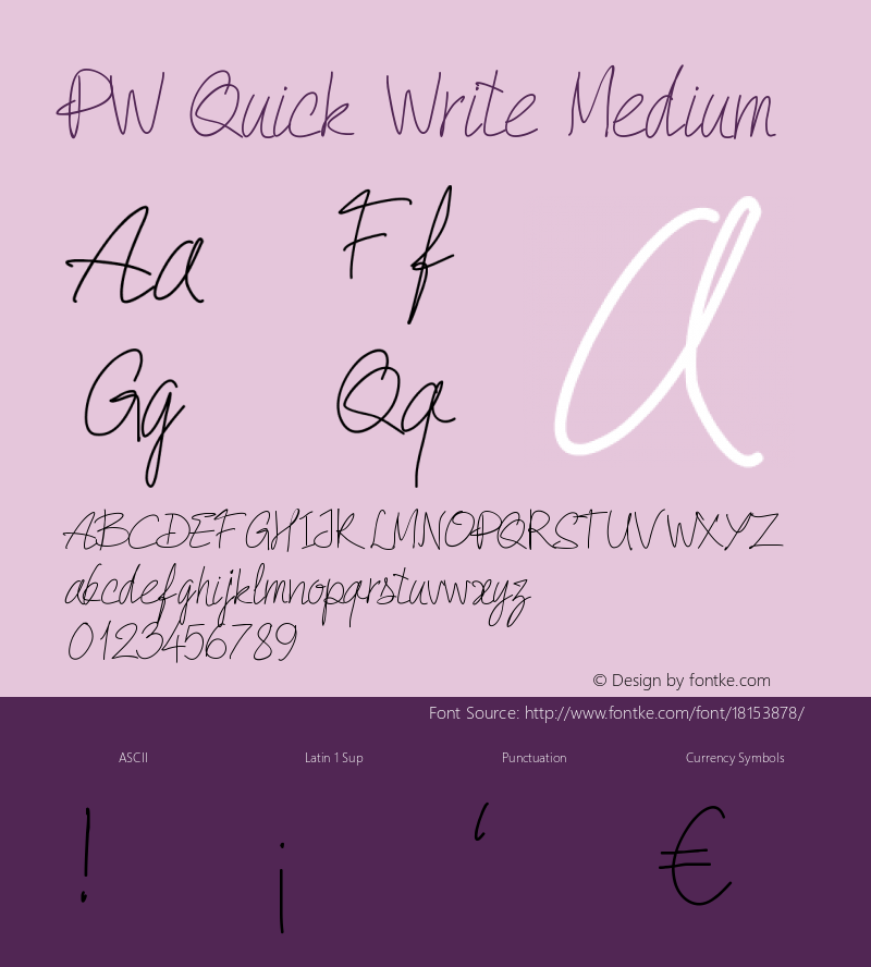 PW Quick Write Medium Version 001.000图片样张