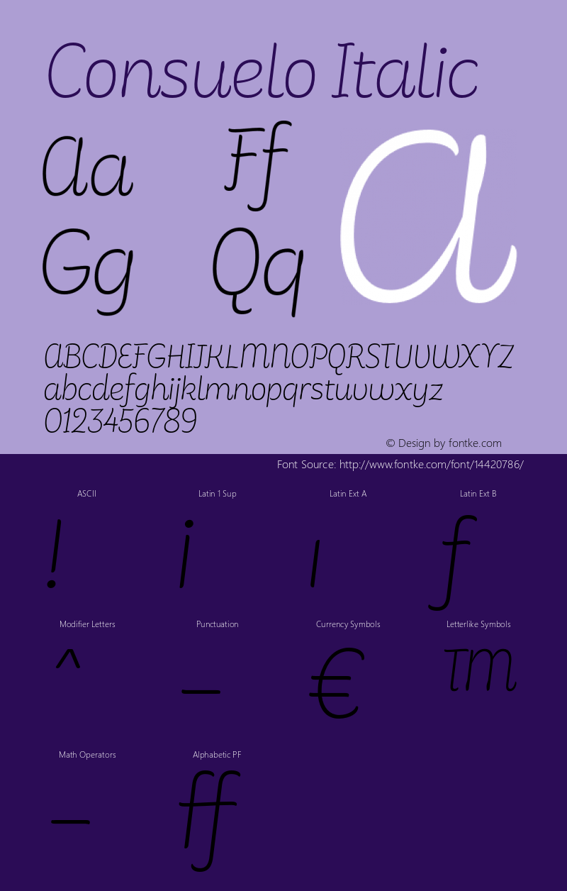 Consuelo Italic 1.000图片样张