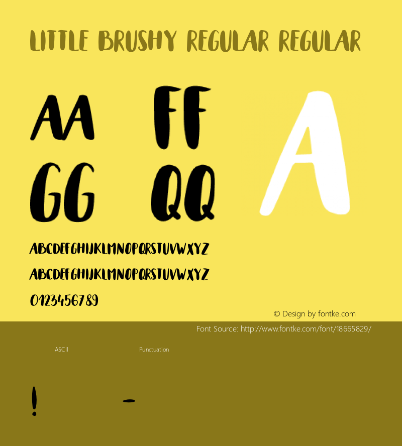 Little Brushy Regular Regular Version 1.0图片样张