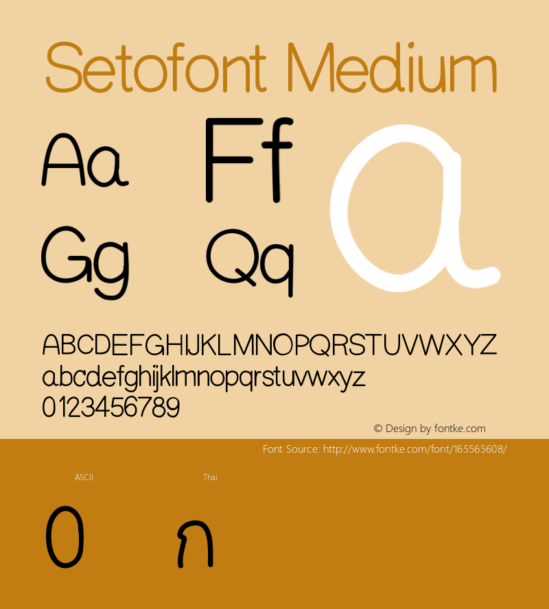 Setofont Version 001.000图片样张