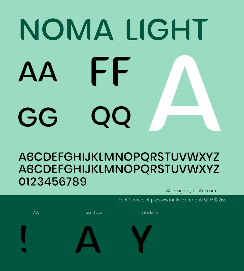 NOMA LIGHT Version 1.002;Fontself Maker 3.5.1图片样张