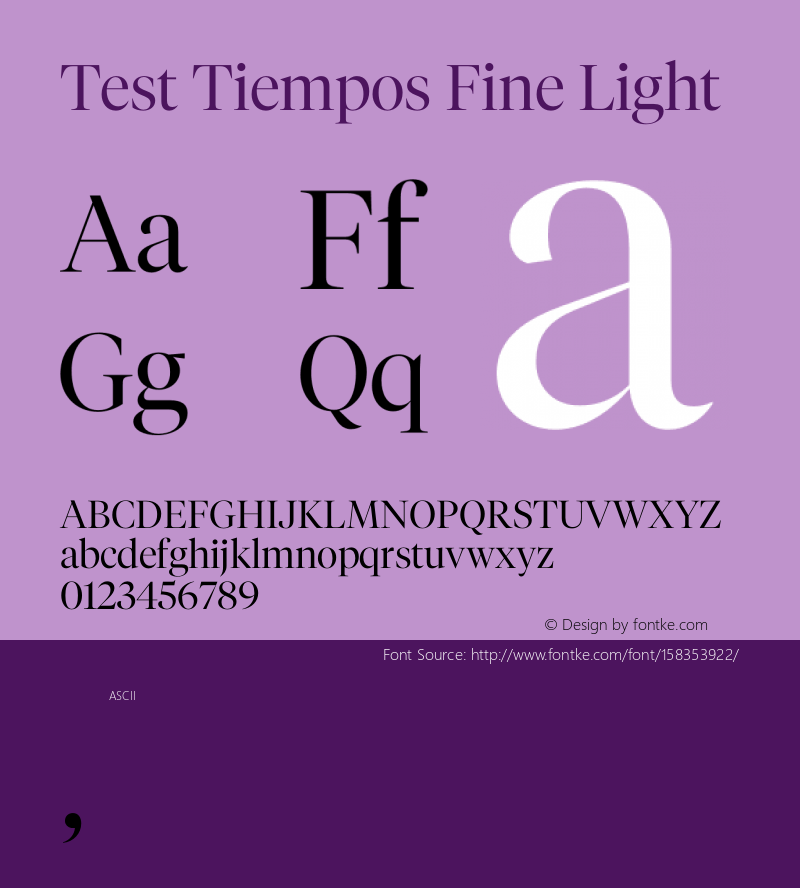 Test Tiempos Fine Light Version 1.007;hotconv 1.0.116;makeotfexe 2.5.65601图片样张