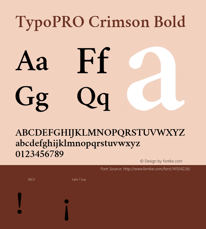 TypoPRO Crimson Bold Version 0.8图片样张