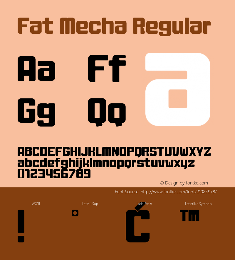 Fat Mecha Version 1.001;Fontself Maker 1.1.1图片样张