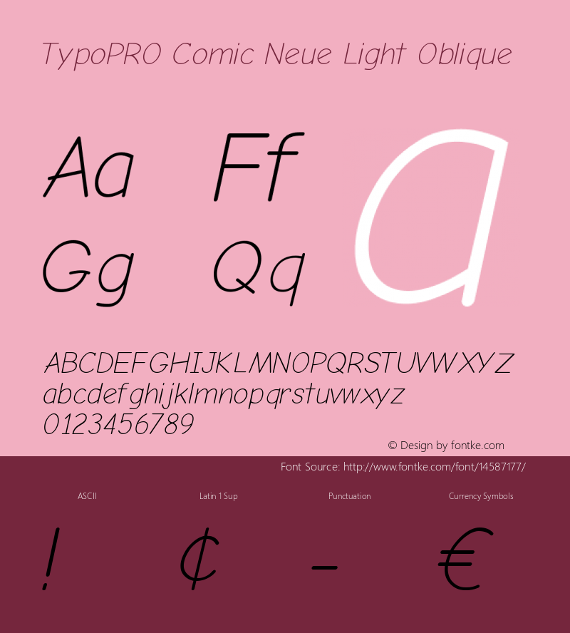 TypoPRO Comic Neue Light Oblique Version 1.000图片样张