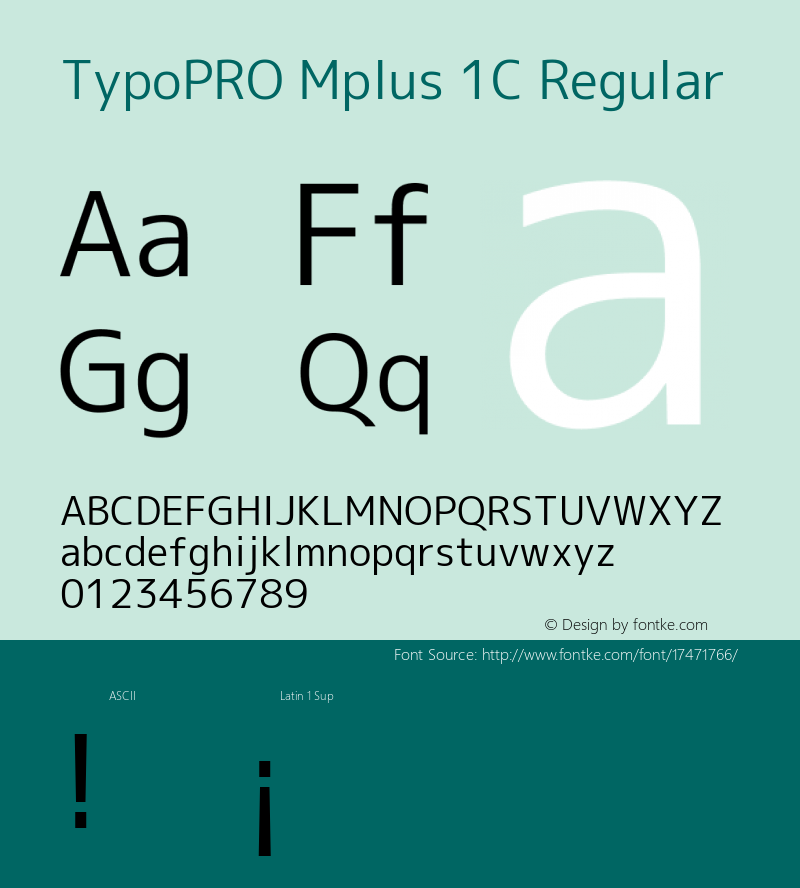 TypoPRO Mplus 1C Regular Version 1.059图片样张