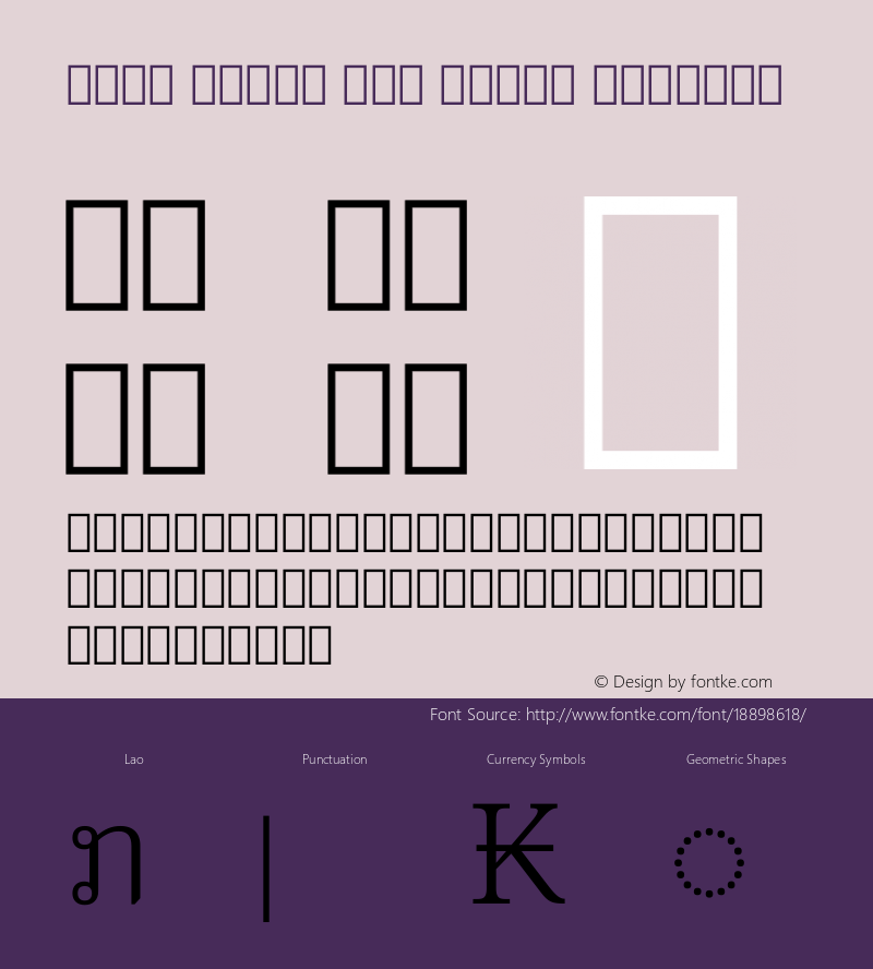 Noto Serif Lao Light Regular Version 0.900图片样张