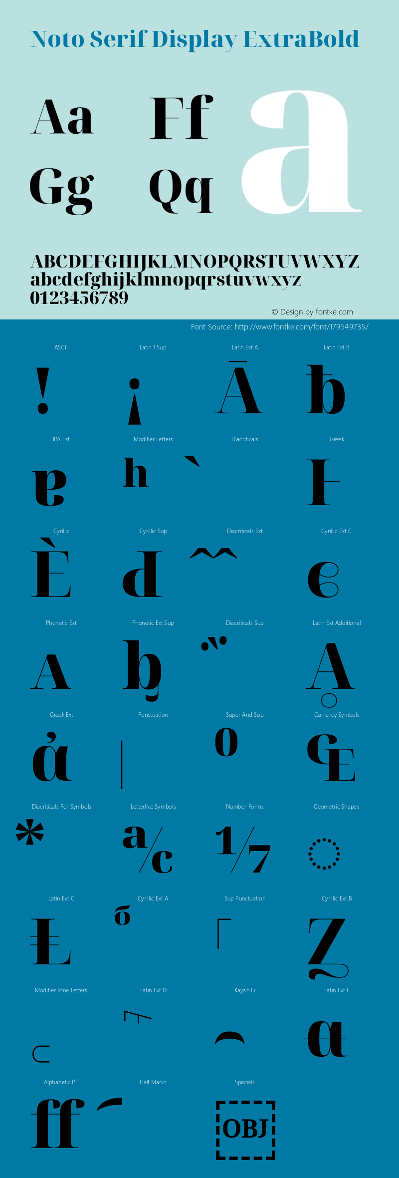 Noto Serif Display ExtraBold Version 2.005图片样张